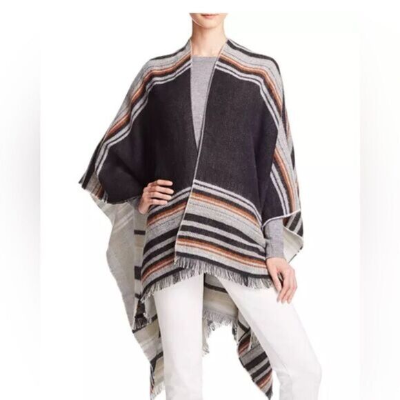 Echo Reversible Striped Ruana - Picture 1 of 5
